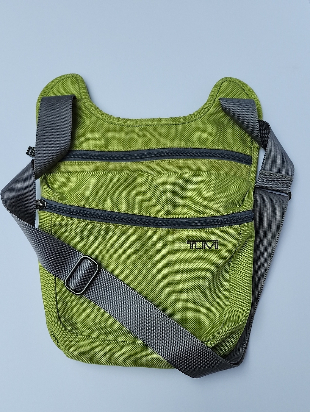 TUMI NYLON GREEN CROSSBODY BAG